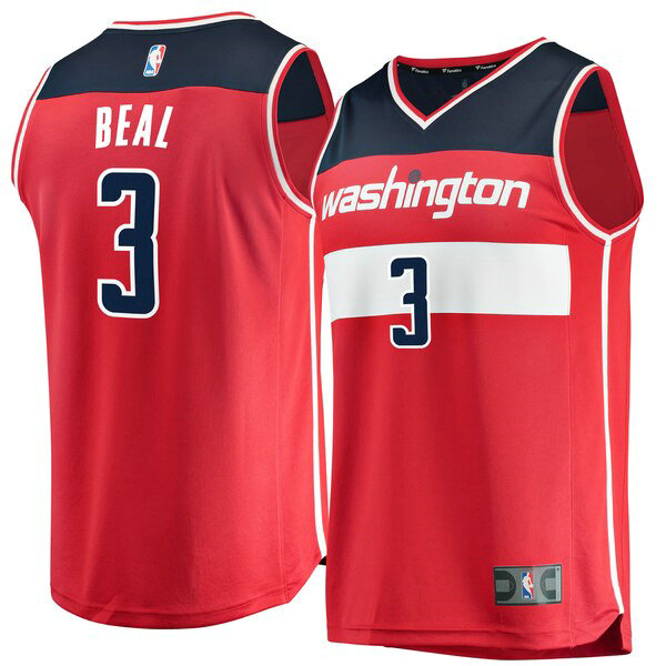 Maillot nba Washington Wizards Icon Edition Homme Bradley Beal 3 Rouge